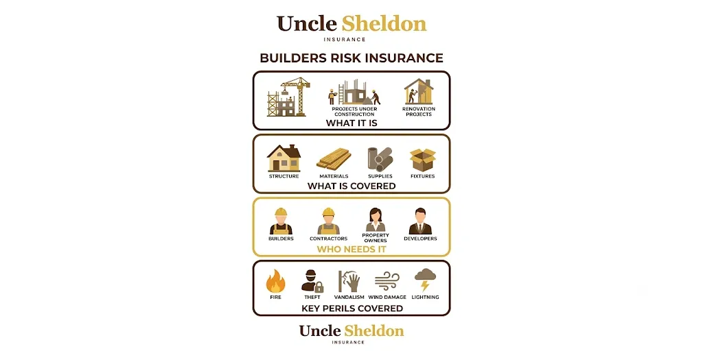 Builder's risk insurance coverage for construction projects from ground break to completion