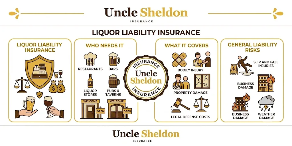 Liquor liability insurance coverage and dram shop law exposure for alcohol-serving businesses