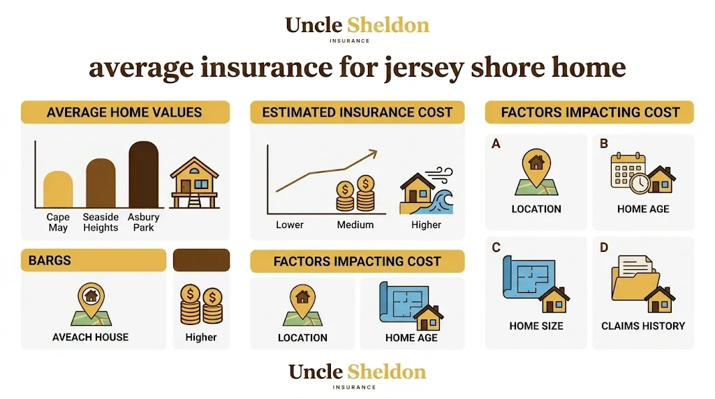 Jersey Shore vacation home on the coast with flood zone and wind deductible risk factors illustrated