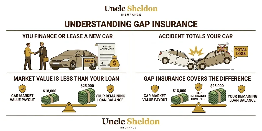 How gap insurance covers the difference between your auto loan balance and the car's current value